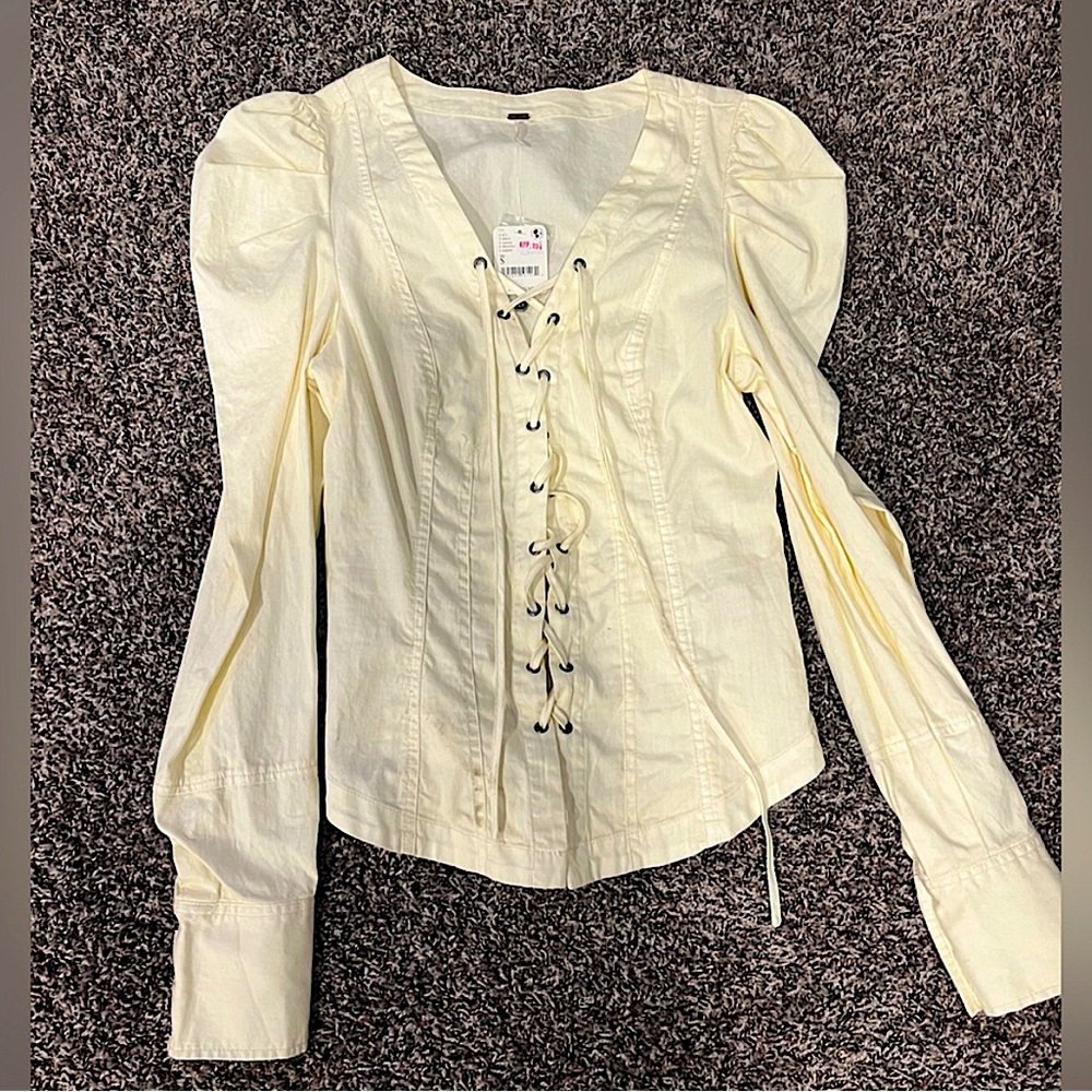 Free people lace up top!